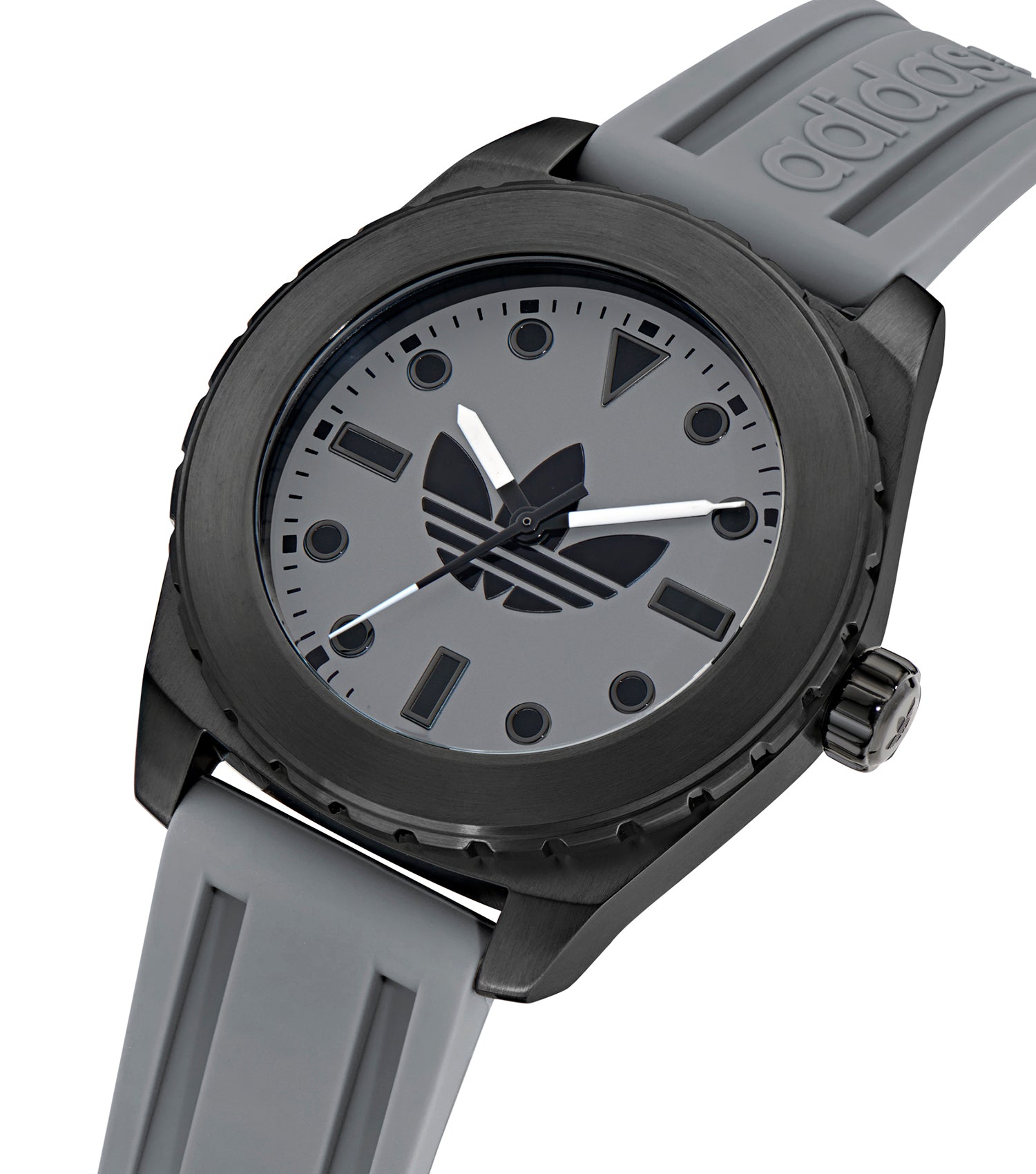 IP Black SST Case Gray Dial Gray Silicone Strap