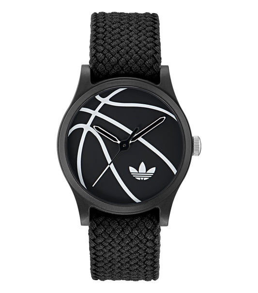 Black Resin Case Black Dial Black Nylon Strap