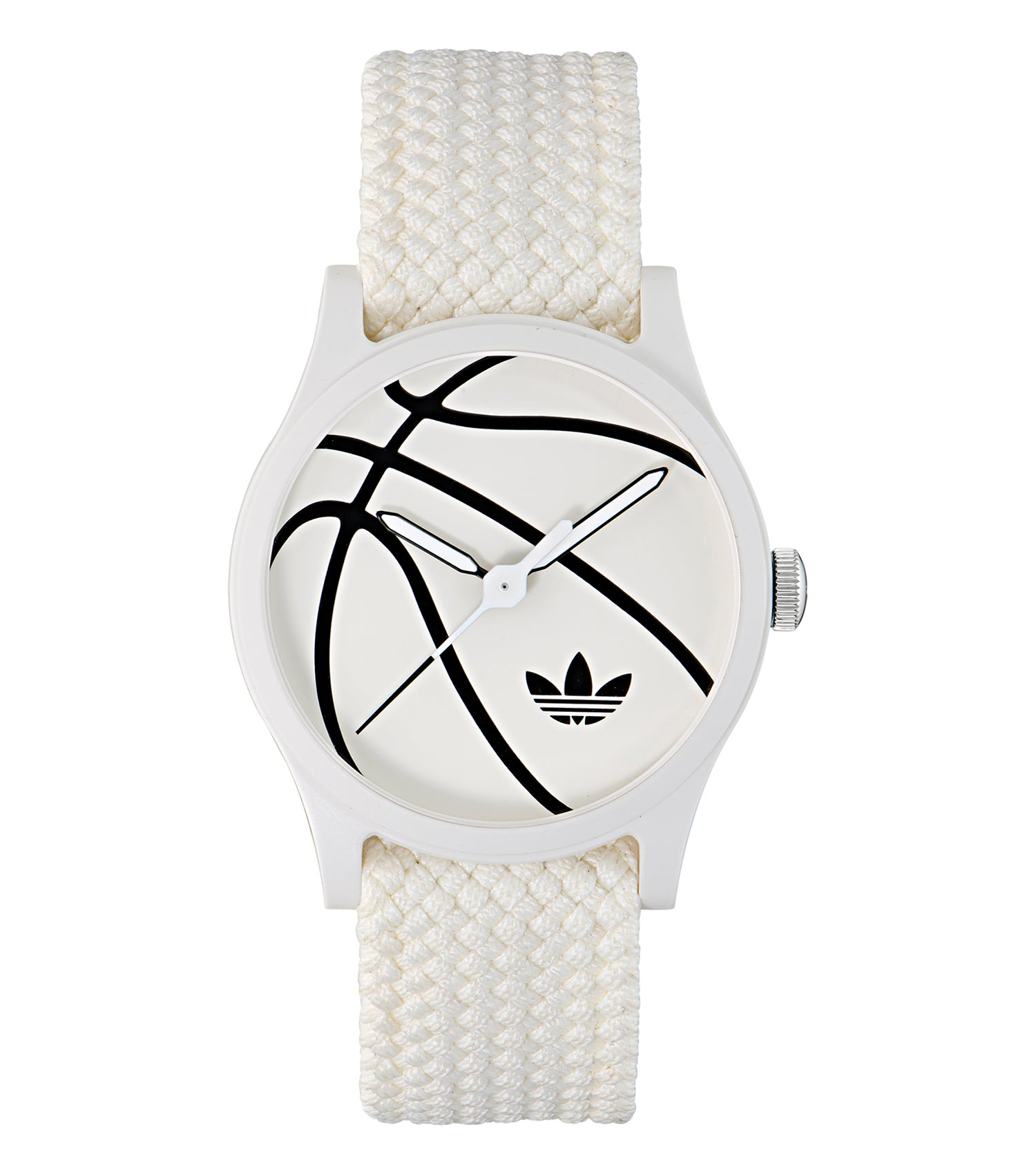 White Resin Case White Dial White Nylon Strap