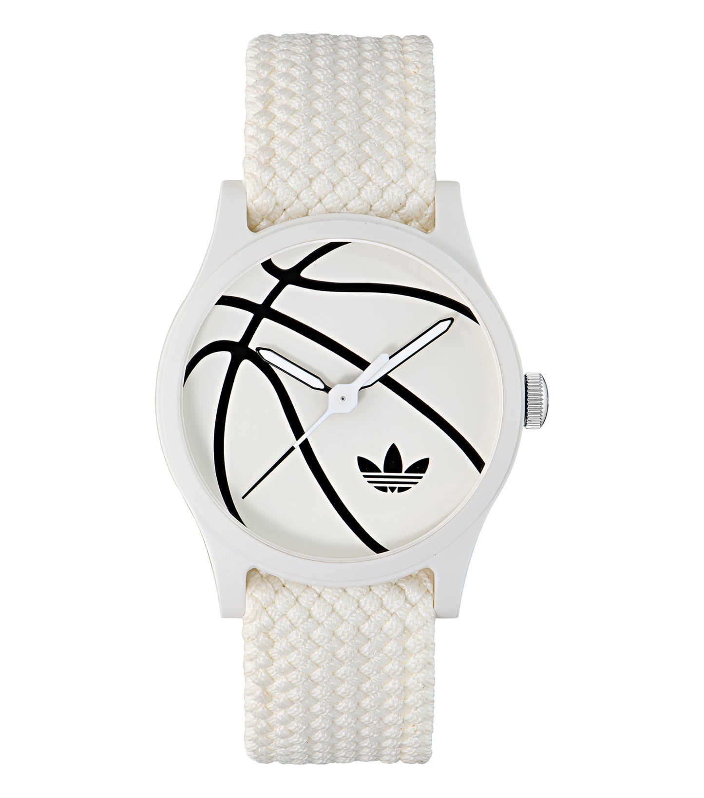 White Resin Case White Dial White Nylon Strap