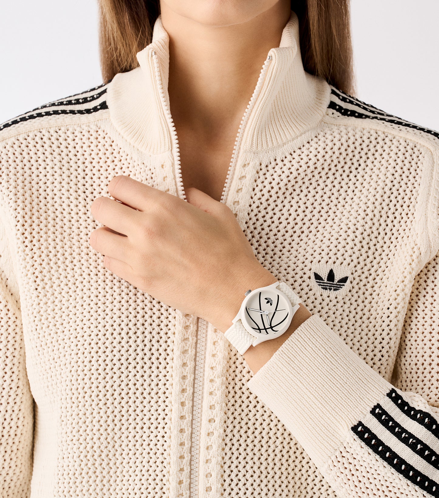 White Resin Case White Dial White Nylon Strap