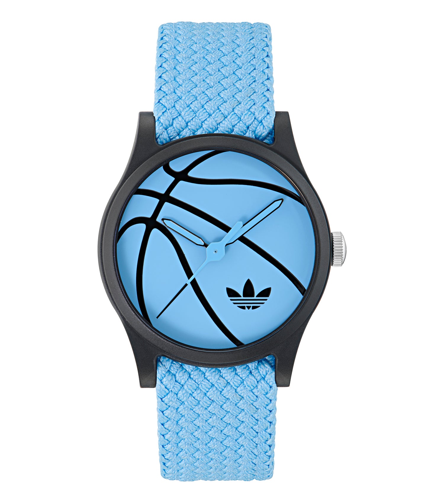 Black Resin Case Blue Dial Blue Nylon Strap