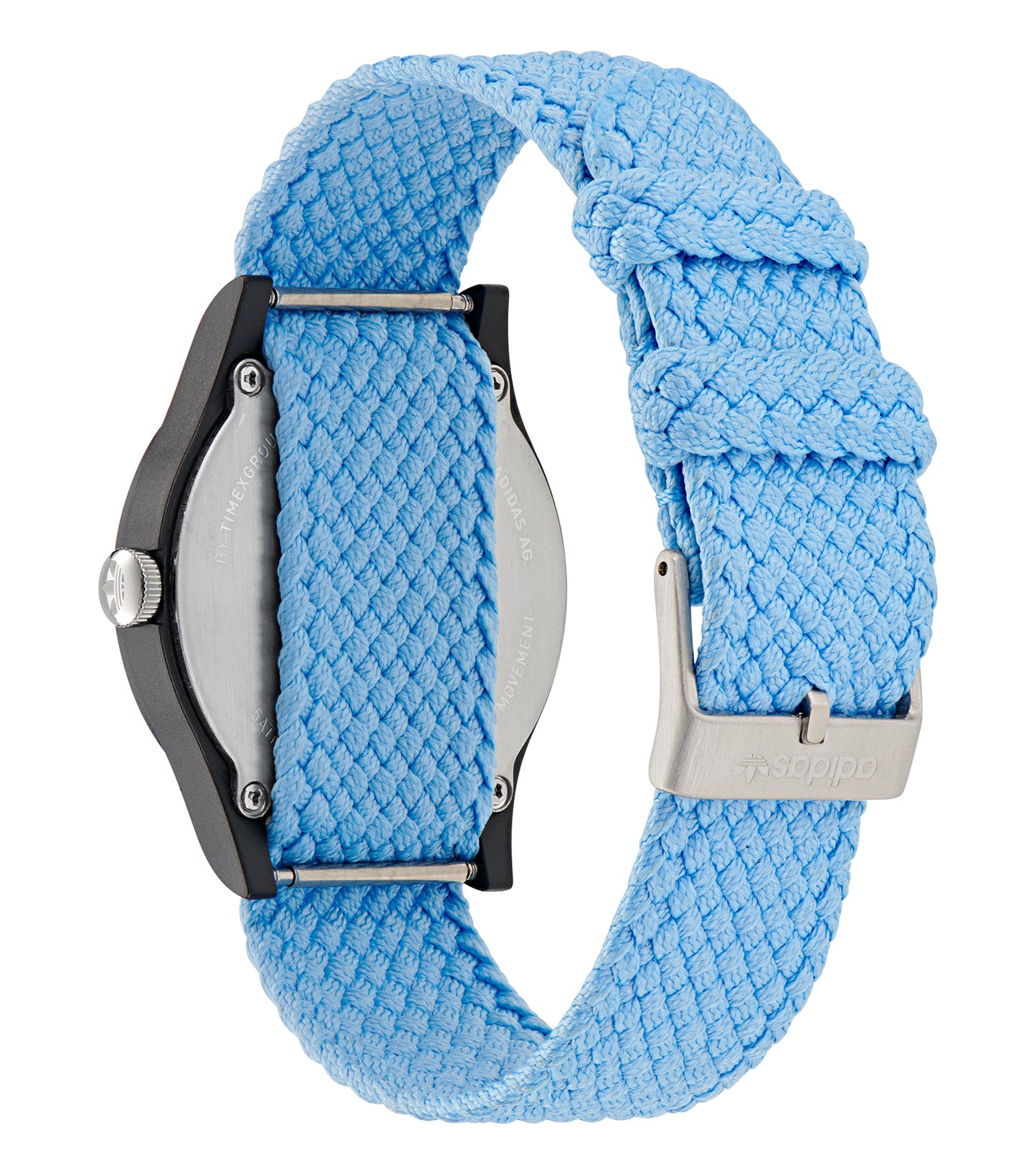 Black Resin Case Blue Dial Blue Nylon Strap