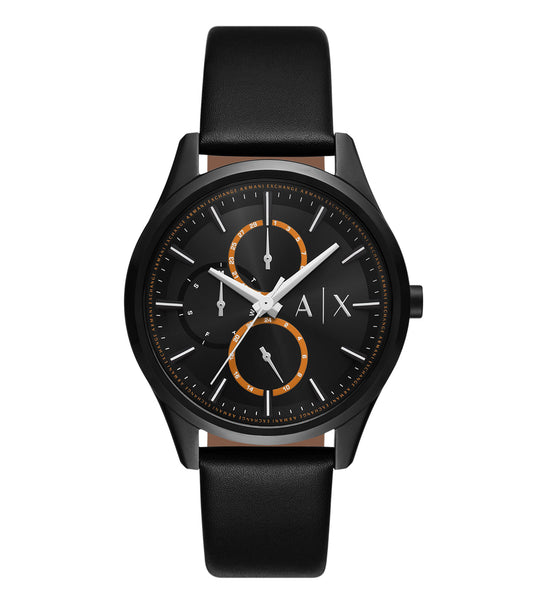 Armani Exchange quartz watch, AX1886 model, silver-tone face and bracelet, stylishly angled at 42 degrees showcasing elegance.