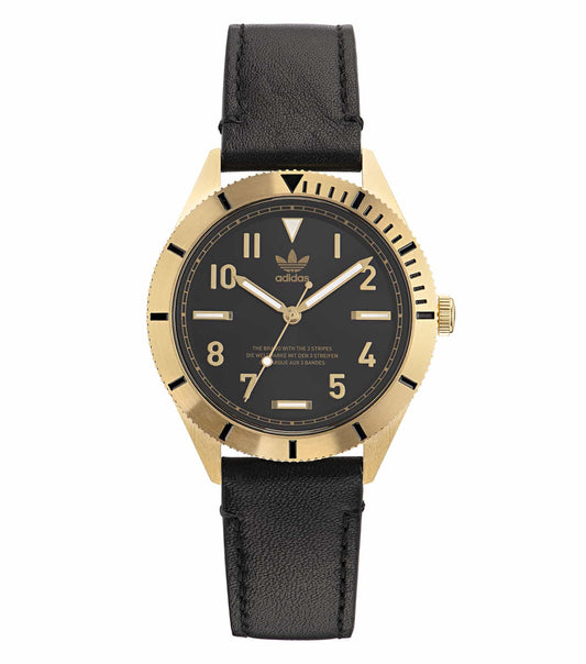 Adidas watch in white color, front view showcasing a sleek design, minimalistic dial, and sporty elegance for enthusiasts.