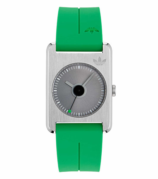 Adidas watch in none color showcasing a minimalist design, with a sleek dial on a subtle side angle, epitomizing style and elegance.