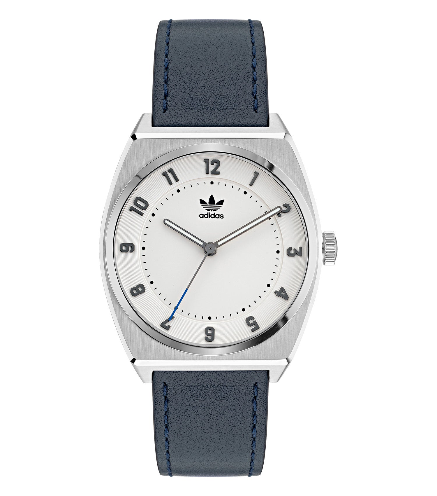 Adidas watch in elegant none color, prominently showcased from a 38-degree angle, blending sophistication with sporty finesse.