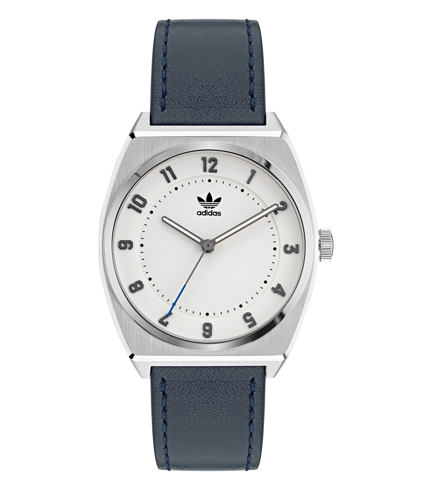 Adidas watch in elegant none color, prominently showcased from a 38-degree angle, blending sophistication with sporty finesse.