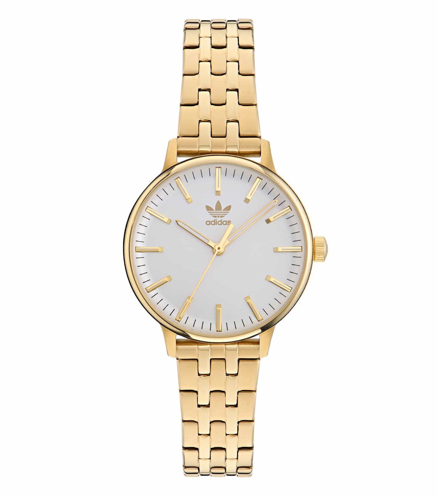 Adidas watch in xsmall, quartz color, showcasing a front-angle view with sleek design elements, perfect for fashion enthusiasts.