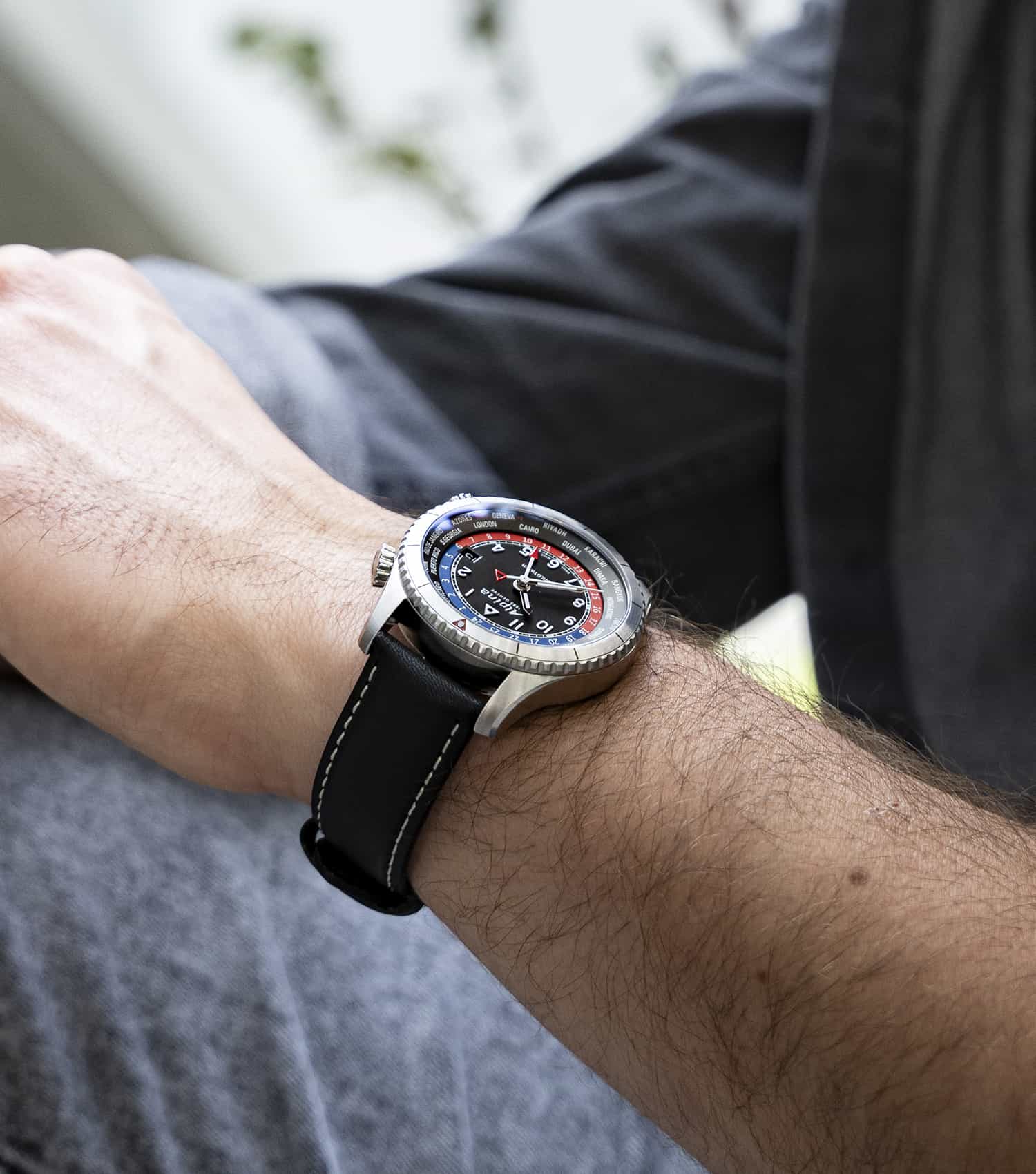 Startimer Pilot Quartz Worldtimer Watch Men