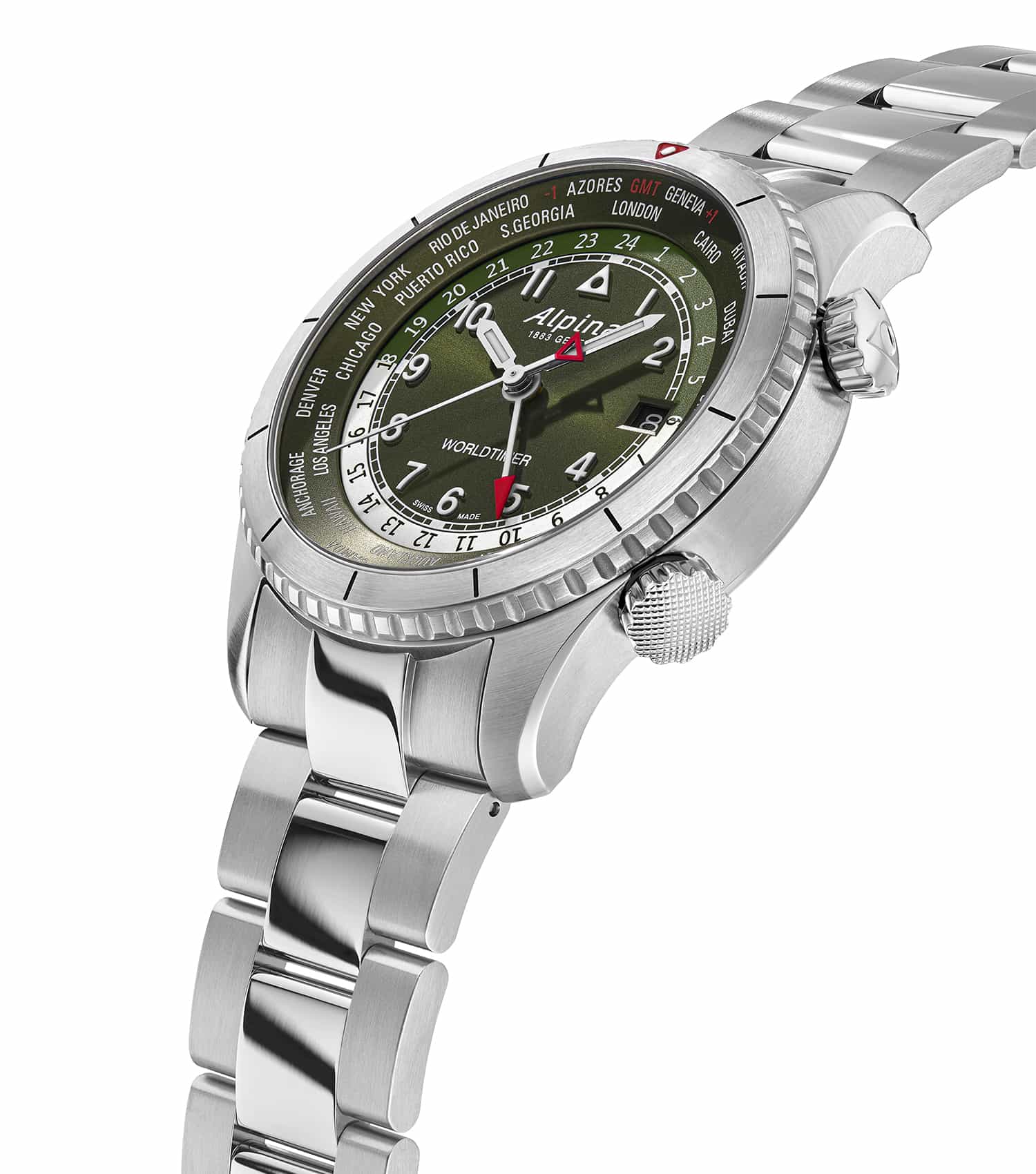 Startimer Pilot Quartz Worldtimer Watch Men