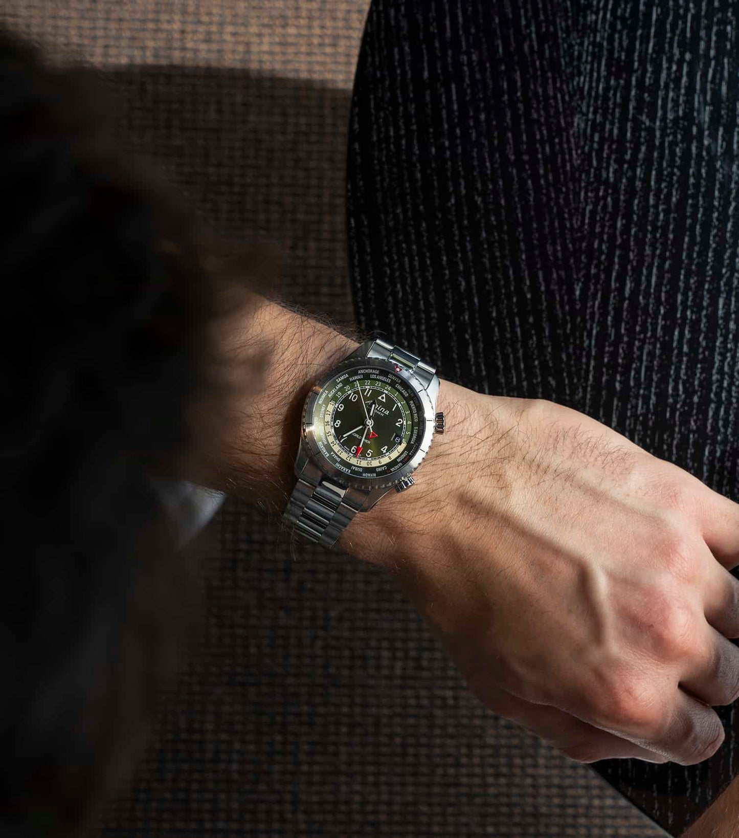 Startimer Pilot Quartz Worldtimer Watch Men