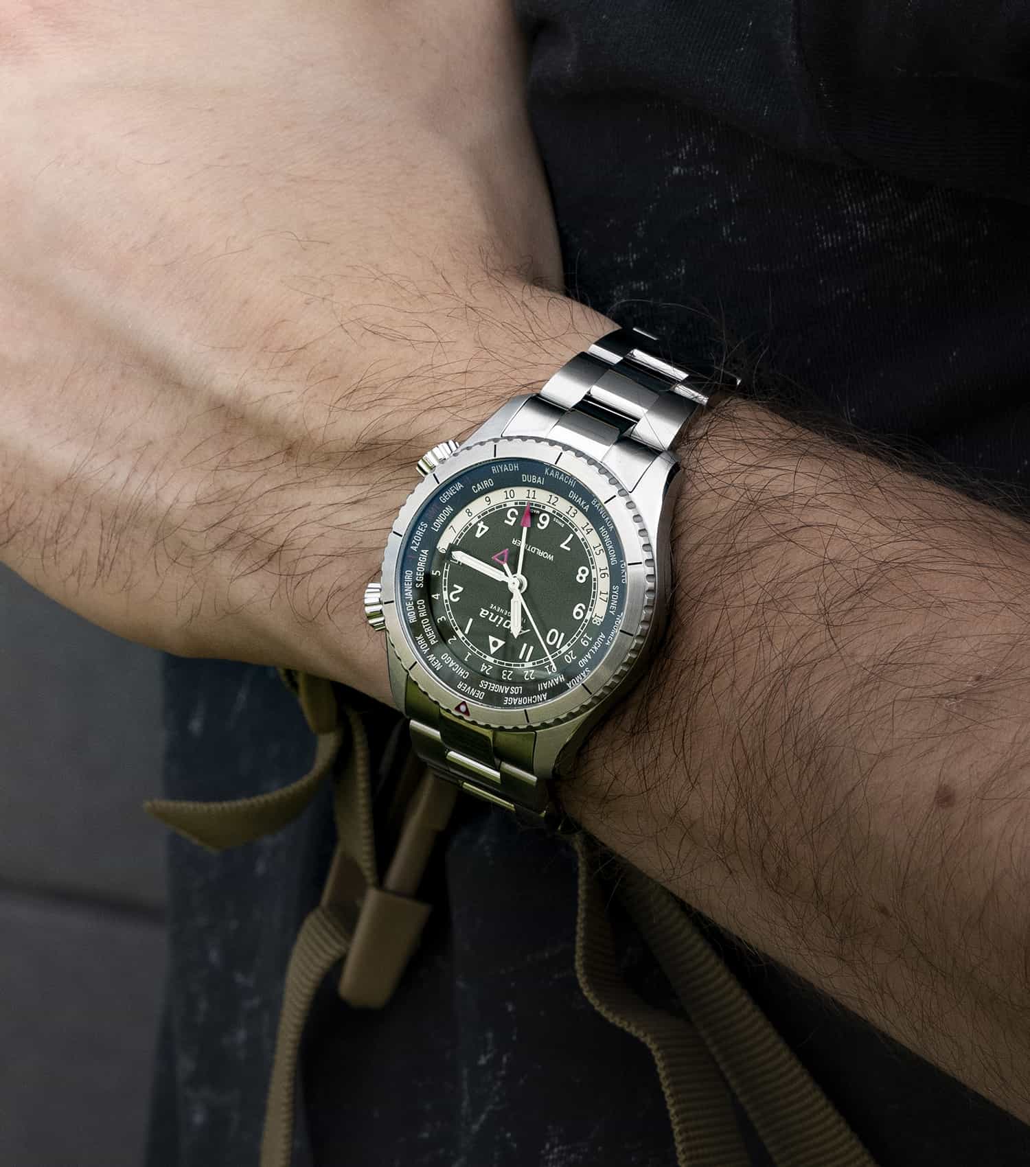 Startimer Pilot Quartz Worldtimer Watch Men