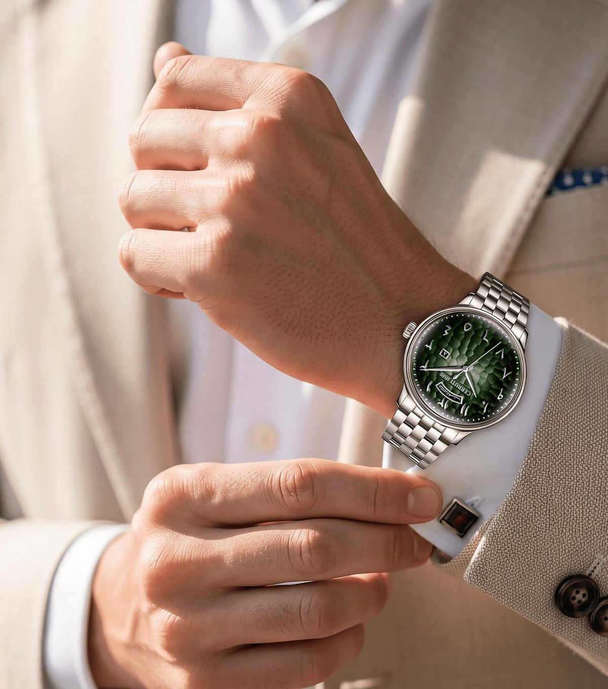 Cerruti 1881 Dervio Green Dial Men Watch