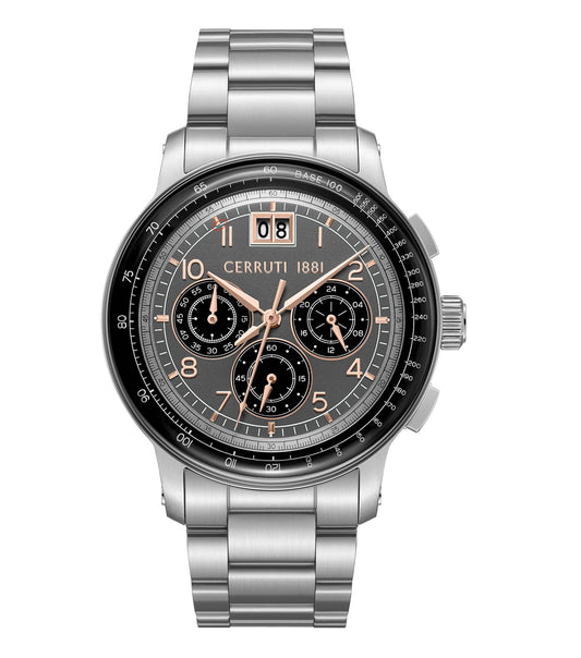 Cerruti 1881 Petroio Grey & Black Dial Gents Watch