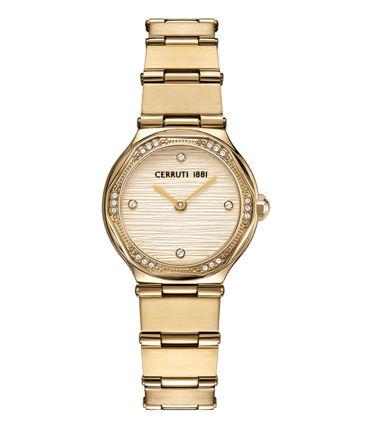 Cerruti 1881 Rendinara Gold Color Dial Ladies Watch