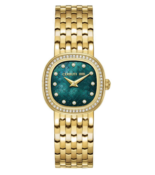 Cerruti 1881 Gresta Green Mother Of Pearl Dial Ladies Watch