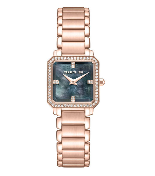 Cerruti 1881 Perugia Black Mop Dial Ladies Watch