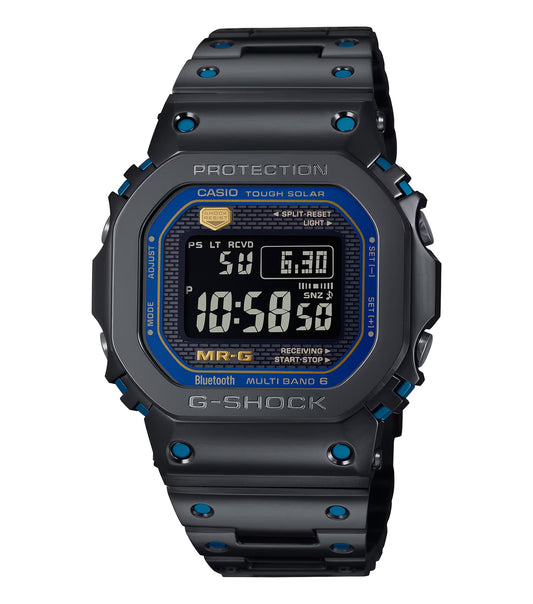 Casio Black Watch, angled left showcasing sleek design and black band, embodies craftsmanship and sophistication.