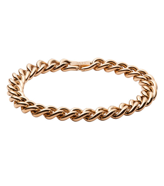 Daniel Wellington rose gold bracelet with a sleek design, showcased in an elegant top-down angle, perfect for jewelry lovers.