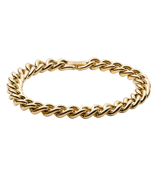 Elegant Daniel Wellington bracelet in G color, front angle; sleek, polished design, showcasing refined craftsmanship and luxury appeal.