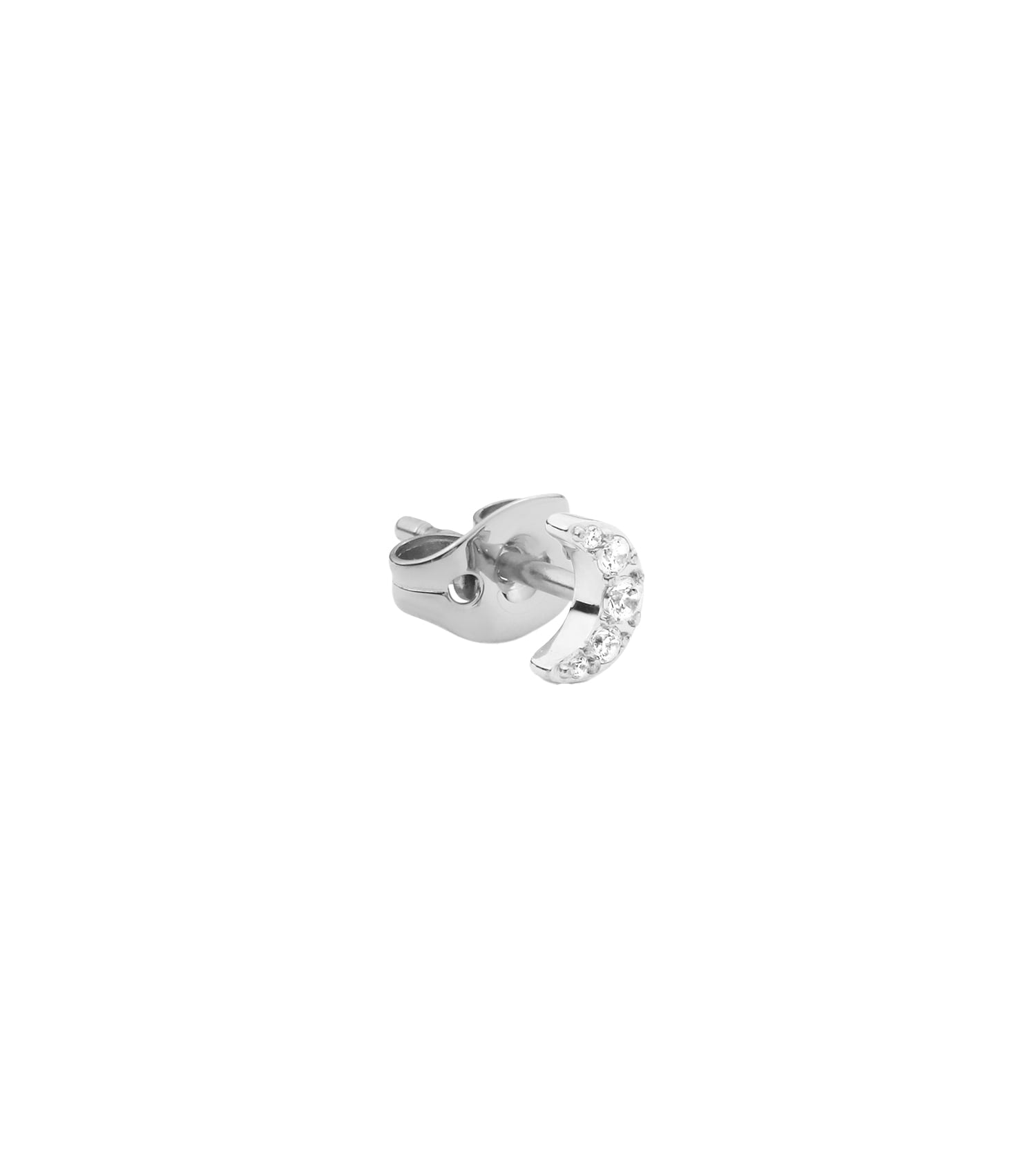 Micro Crystal Moon Earring S