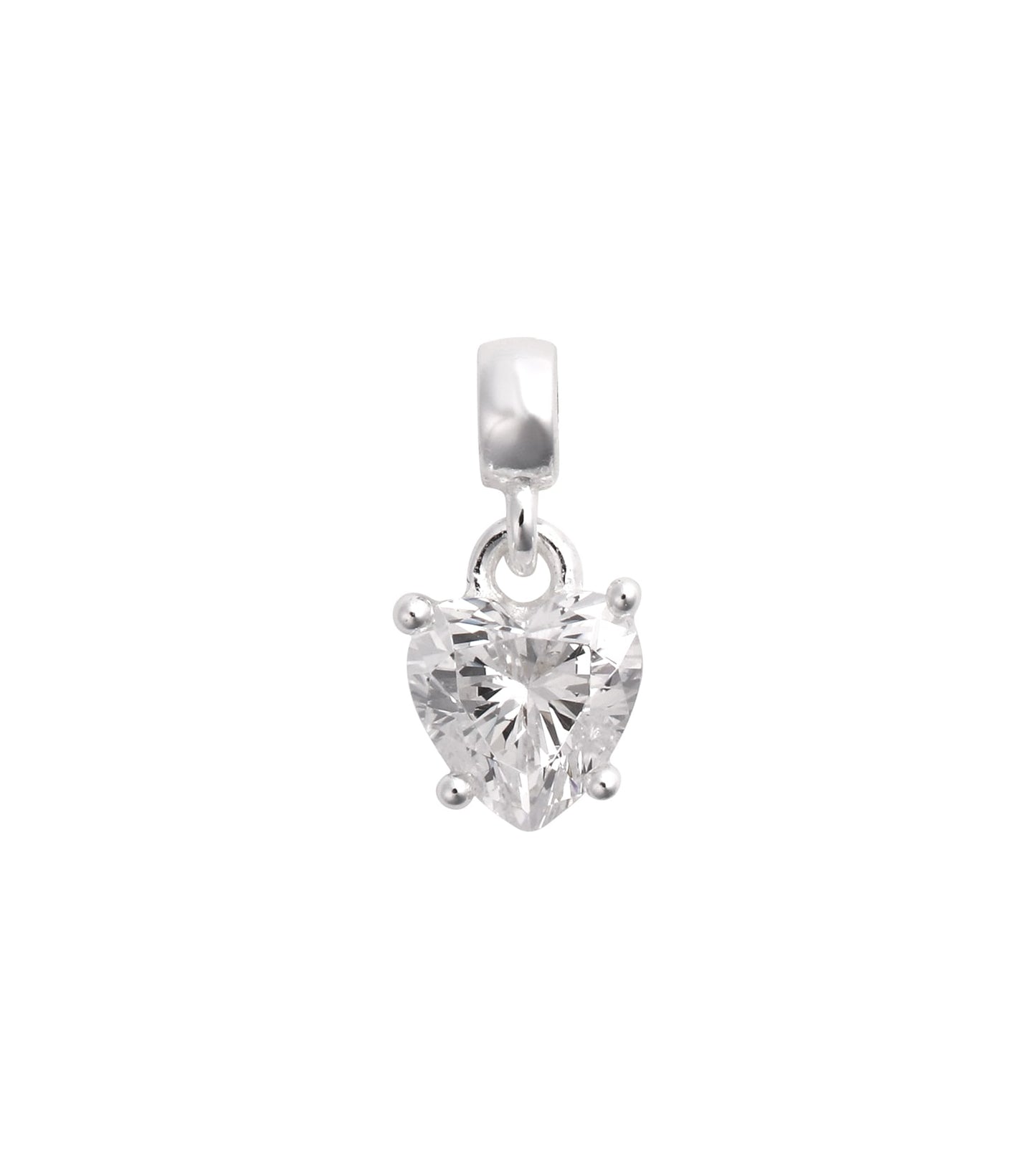 Charm Heart White Crystal S925