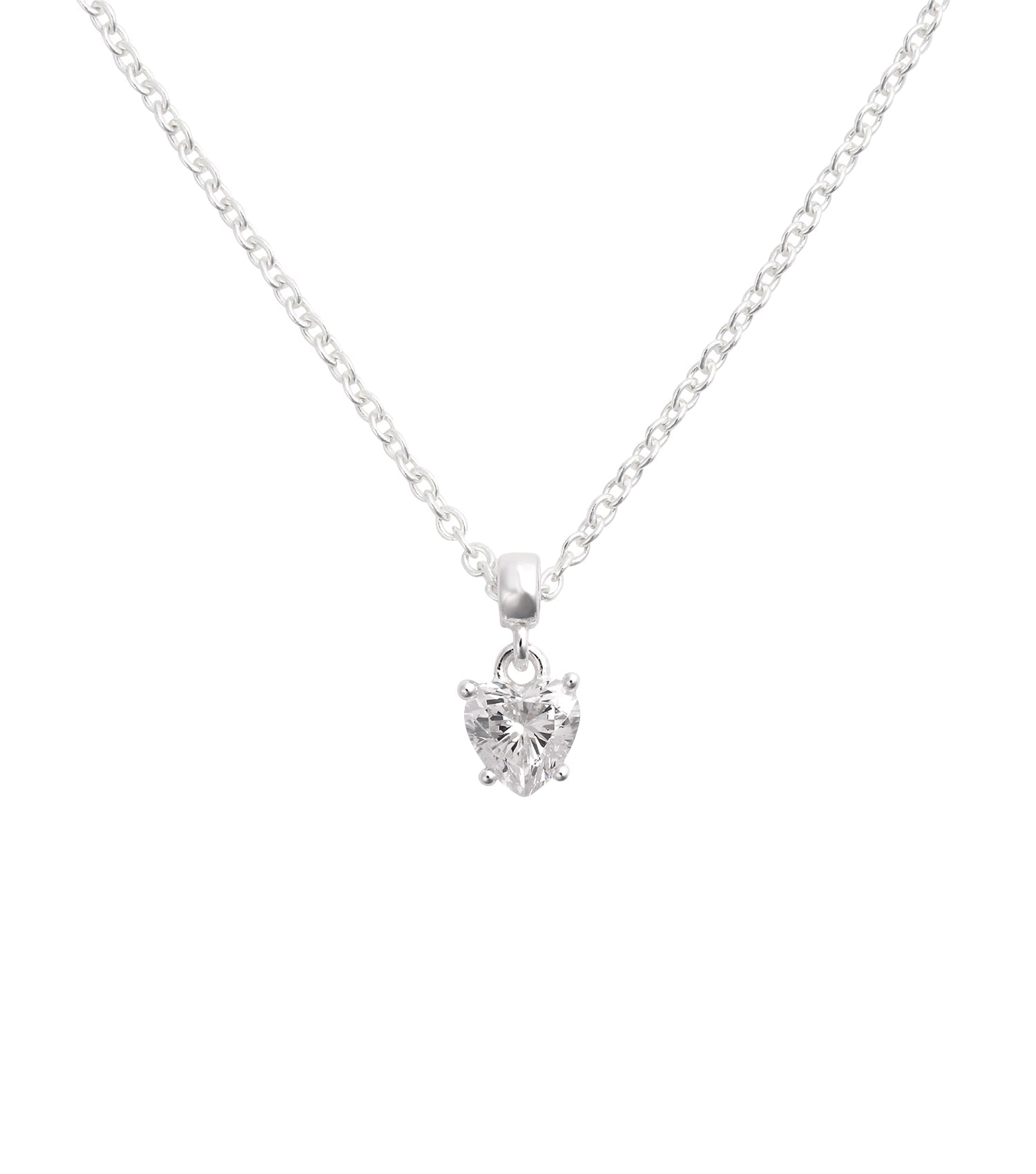 Charm Heart White Crystal S925