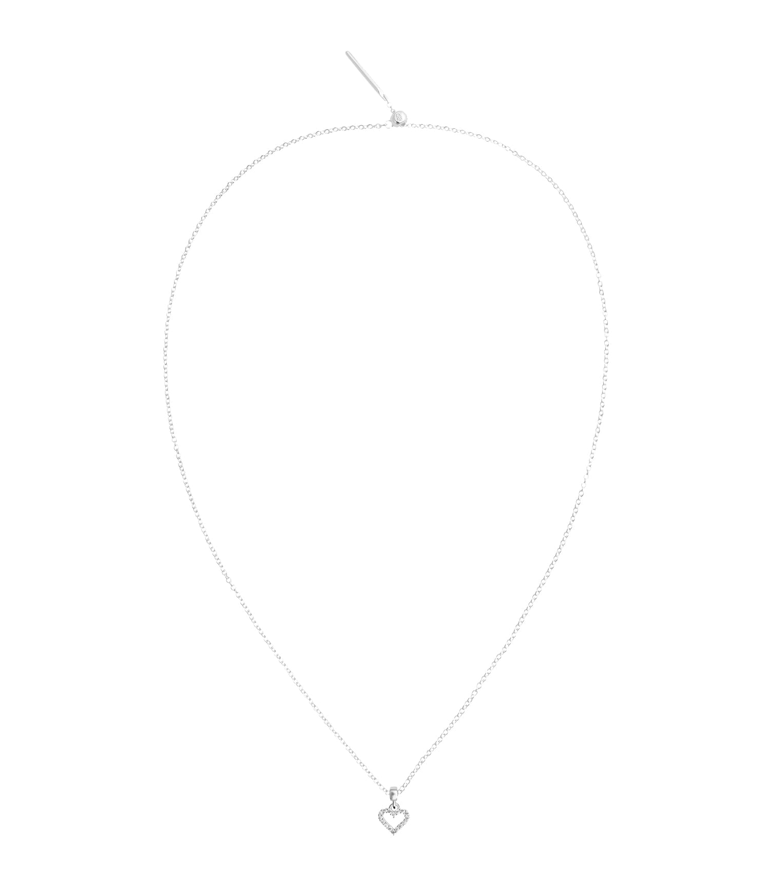 Daniel Wellington white charm heart, showcased at a horizontal angle, captivating blend of elegance and sophistication in jewelry design.