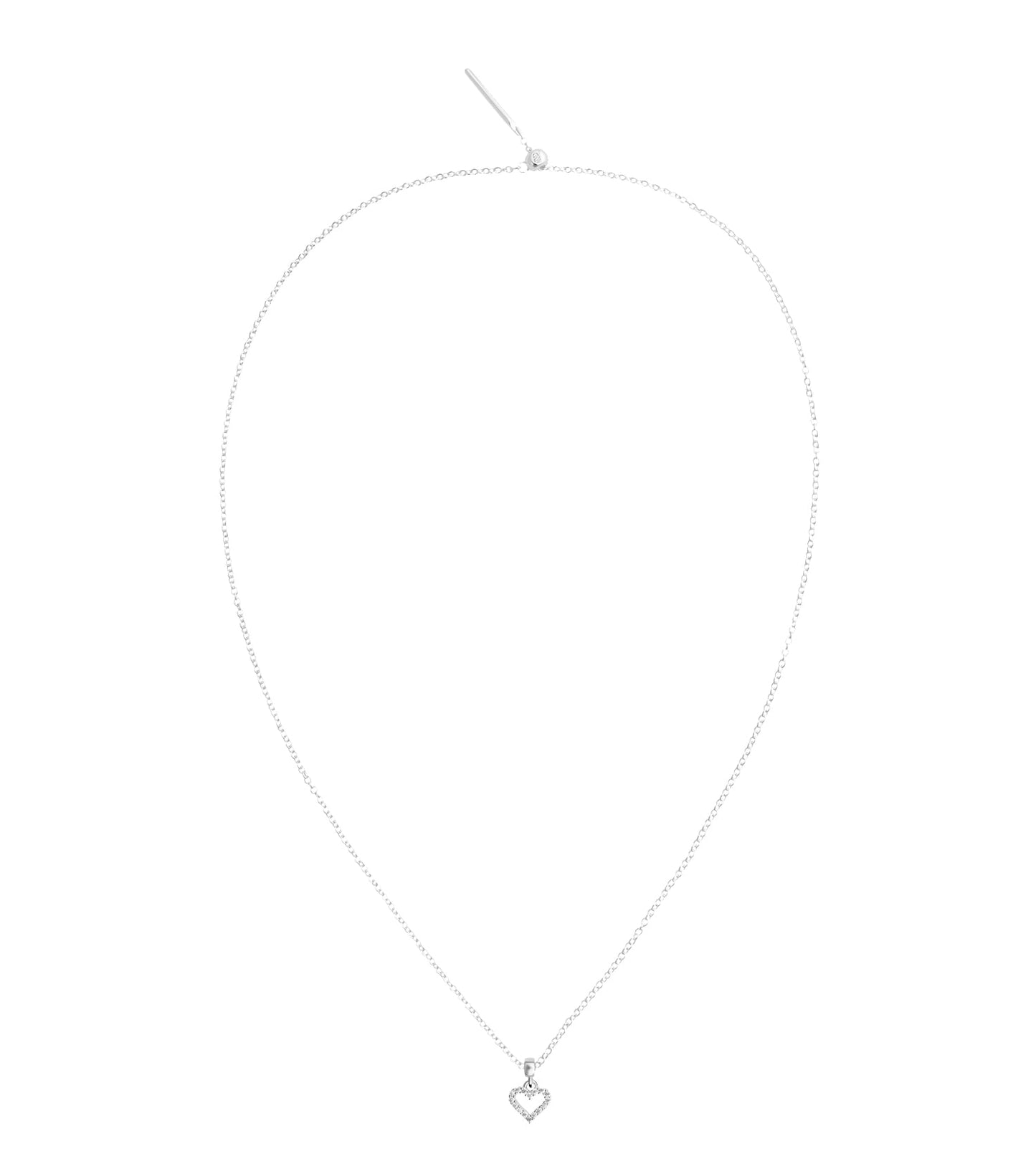 Daniel Wellington white charm heart, showcased at a horizontal angle, captivating blend of elegance and sophistication in jewelry design.