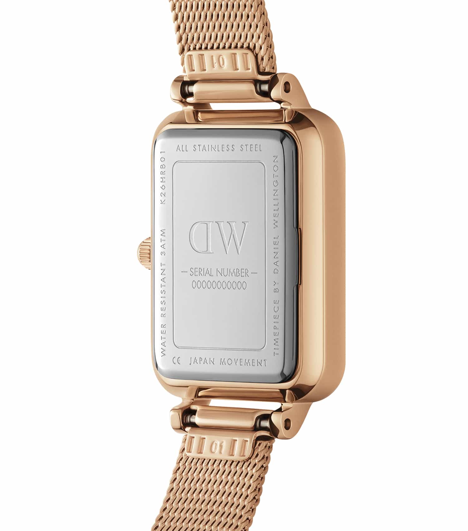 Women Quadro Roman Numerals Quartz Watch 20x26mm