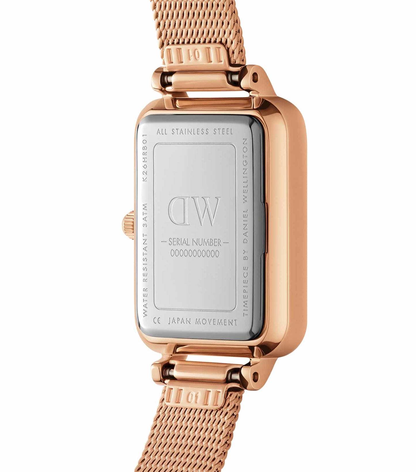 Women Quadro Roman Numerals Quartz Watch 20x26mm