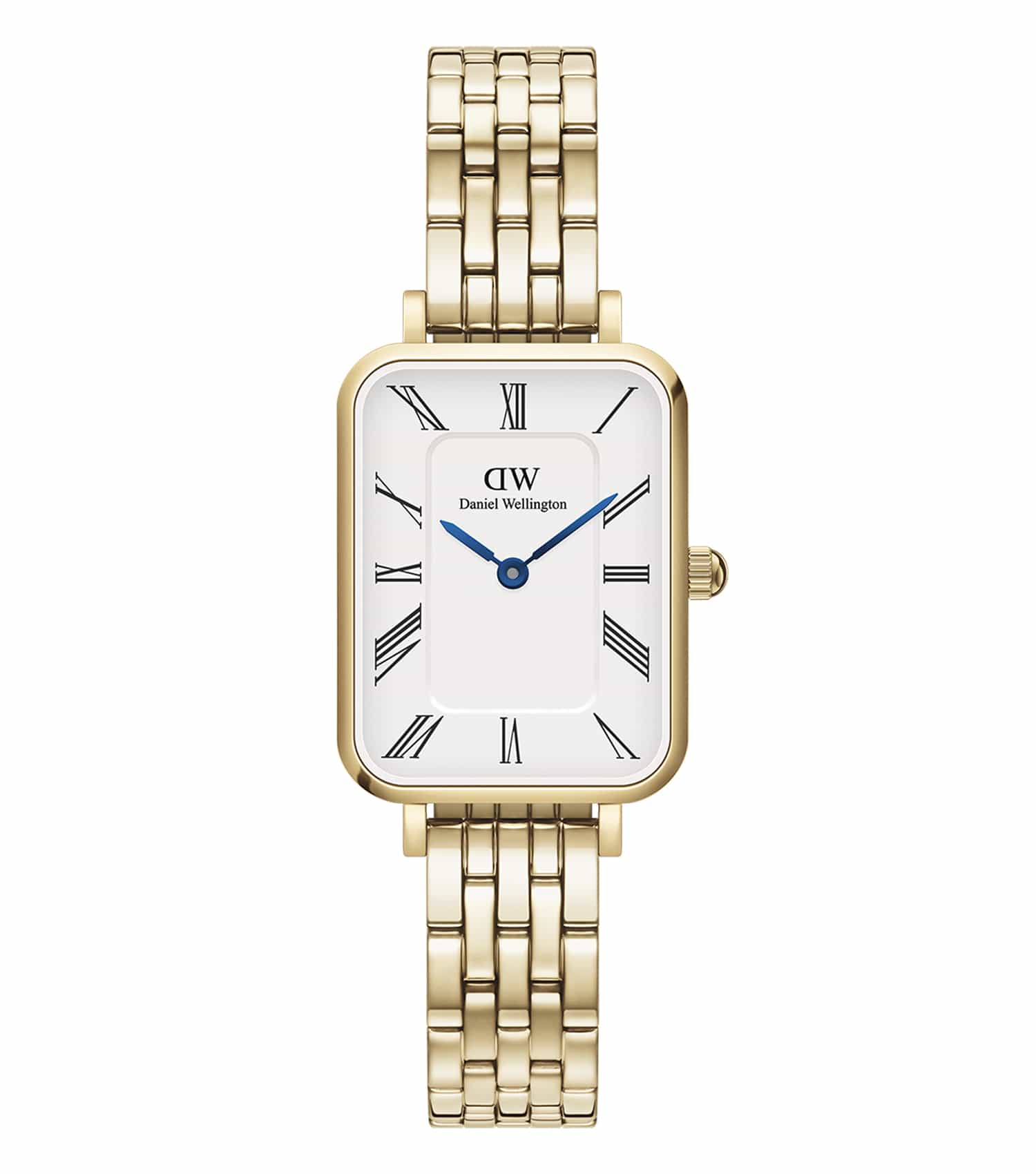 Elegant Daniel Wellington watch, model DW00166 in silver with black strap, showcased at a captivating angled view.