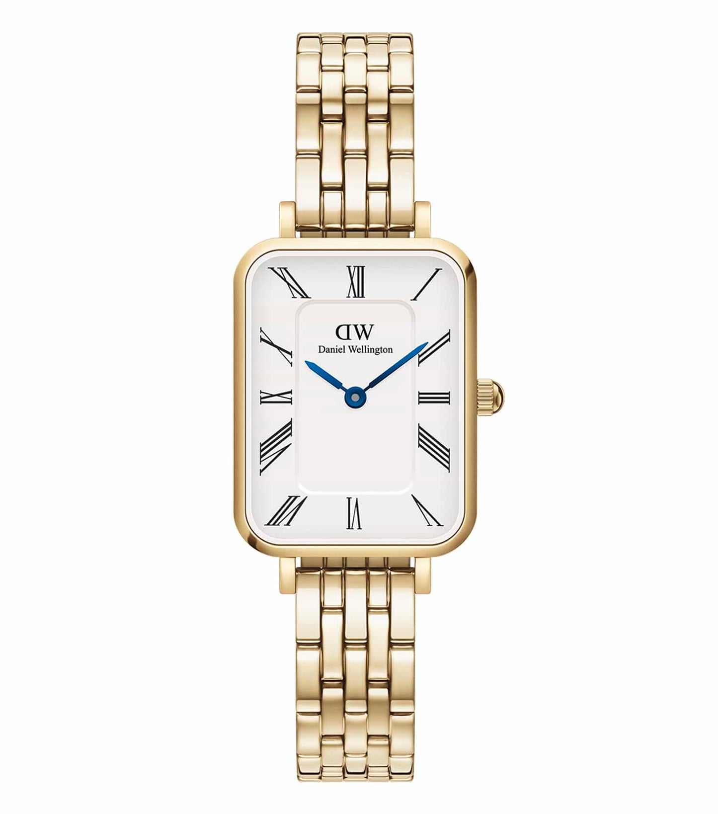 Elegant Daniel Wellington watch, model DW00166 in silver with black strap, showcased at a captivating angled view.