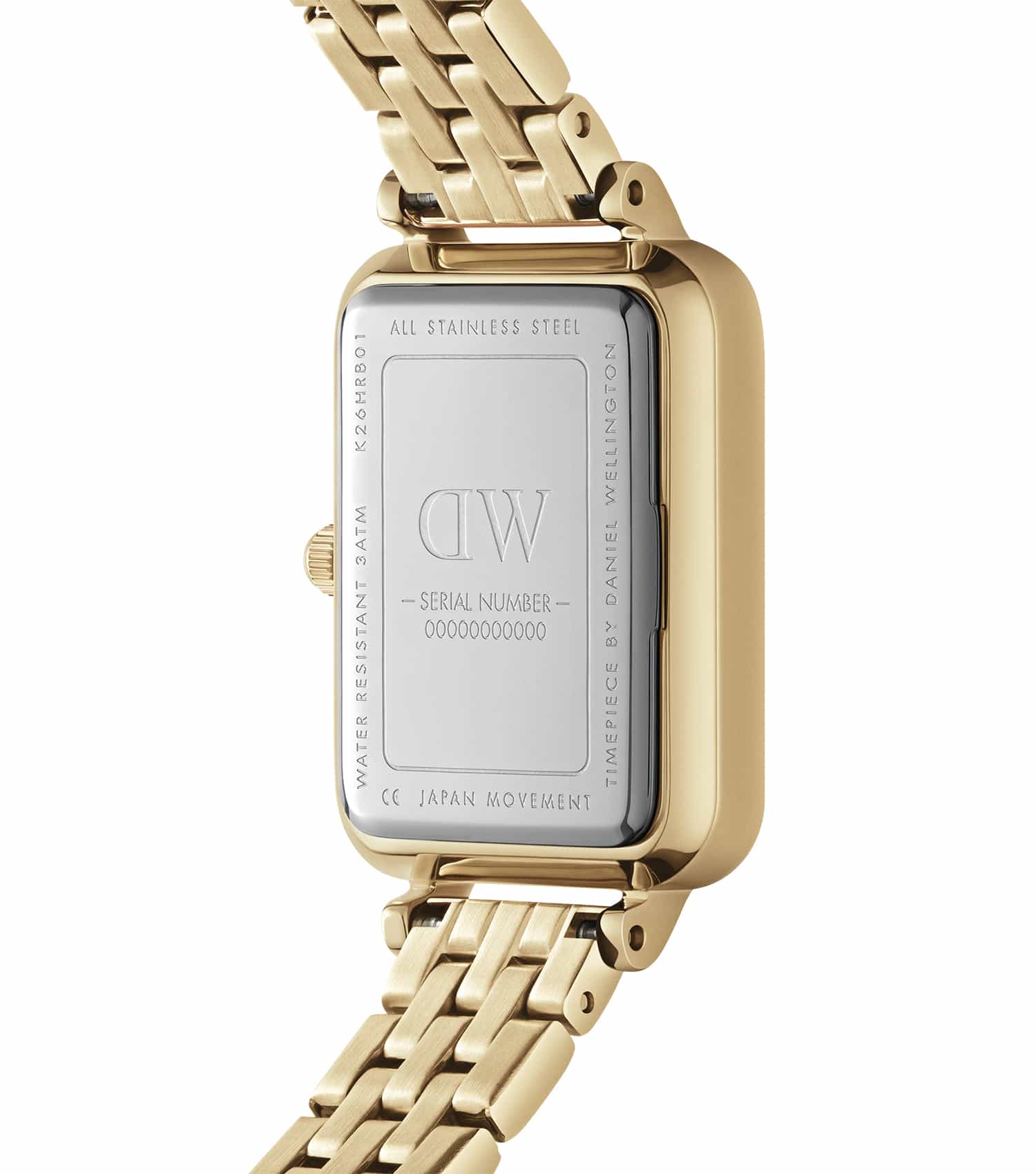 Women Quadro Roman Numerals Quartz Watch 20x26mm