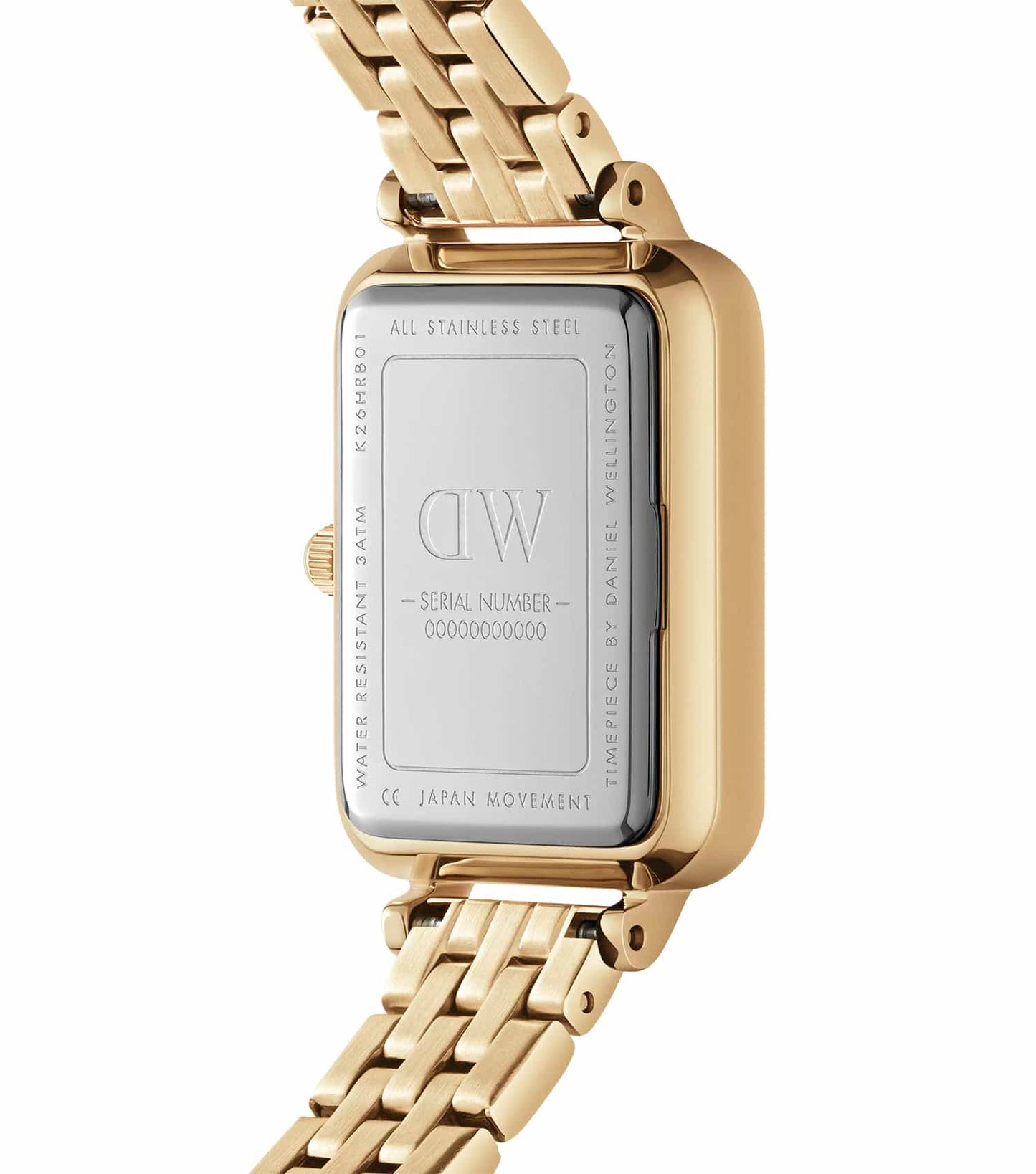Women Quadro Roman Numerals Quartz Watch 20x26mm