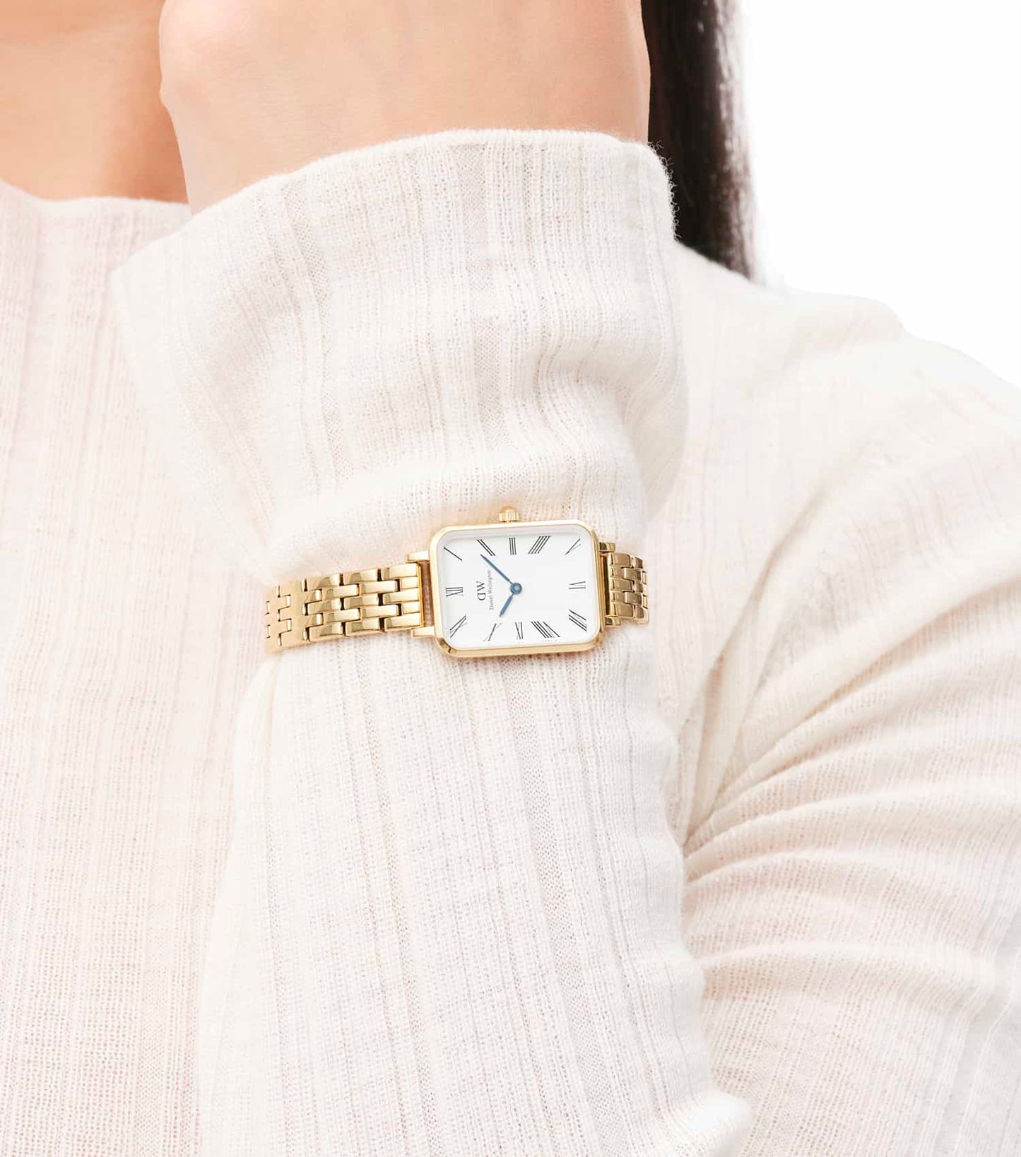 Women Quadro Roman Numerals Quartz Watch 20x26mm