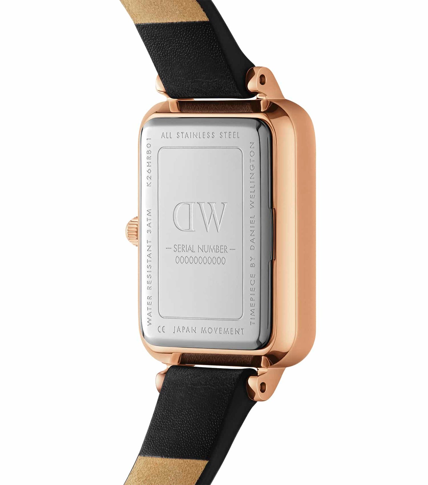 Women Quadro Roman Numerals Quartz Watch 20x26mm