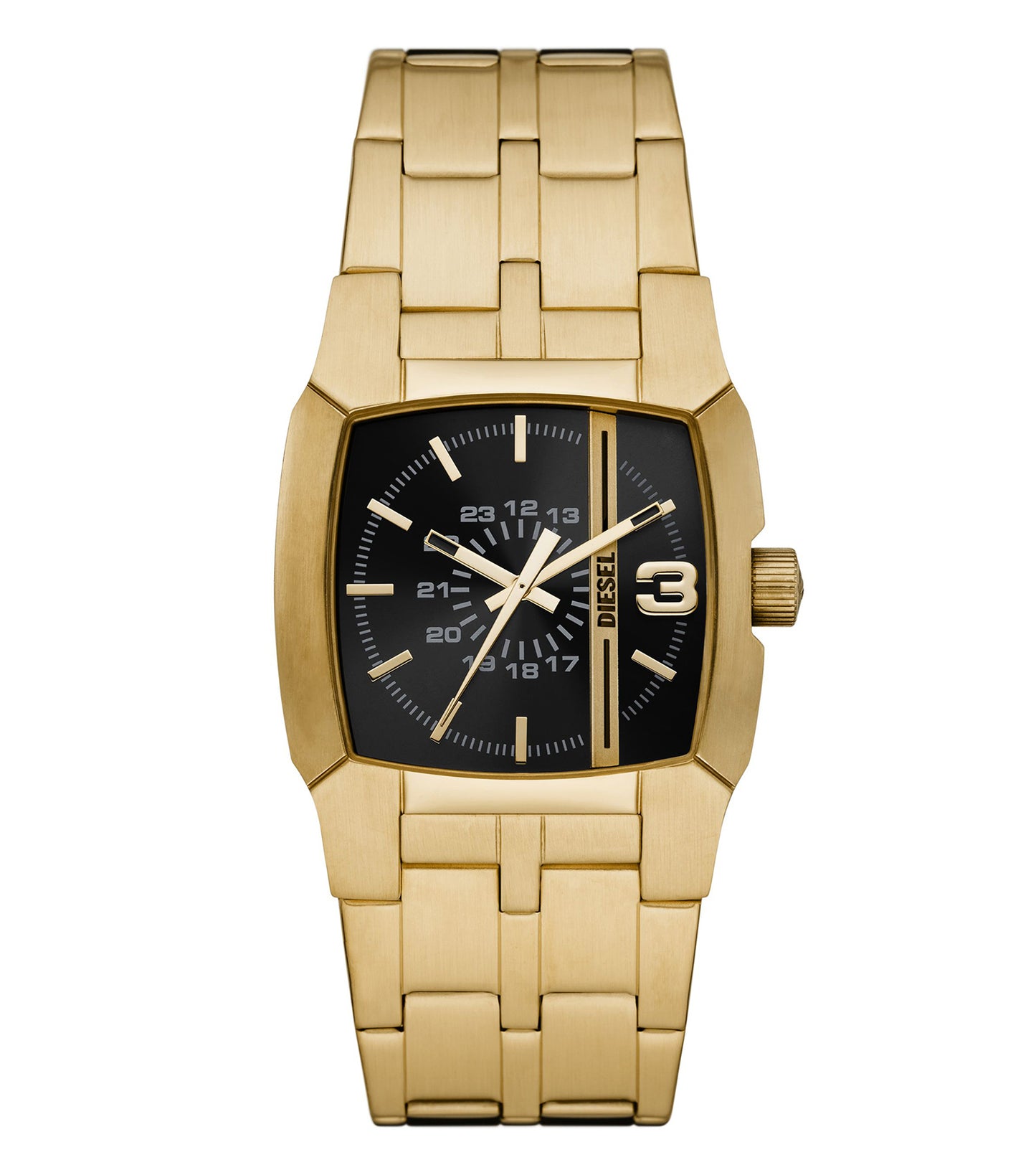 Diesel watch in N/A color, model DZ2151, showcasing a chic, detailed round face and textured band, angled at three-quarters view.