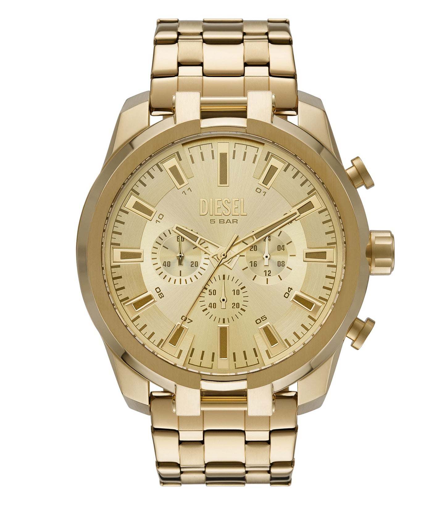 Diesel Watch DZ4590, Quartz color, showcasing a side angle, highlighting its sleek design and durable craftsmanship against a neutral background.