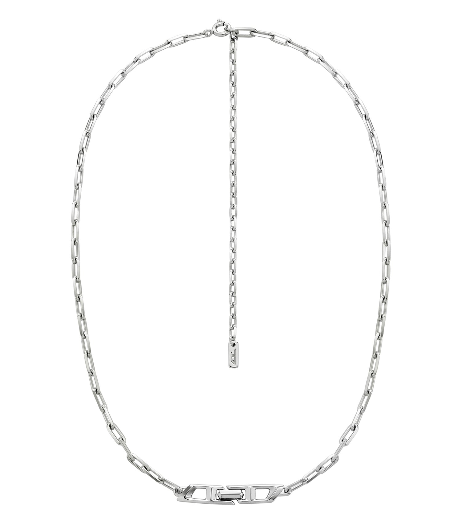 Men D Logo Necklace Silver Na