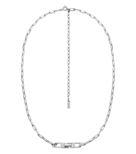 Men D Logo Necklace Silver Na