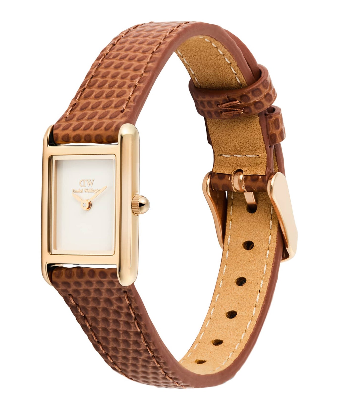 Bound Mini Light Brown Lizard Rose Gold