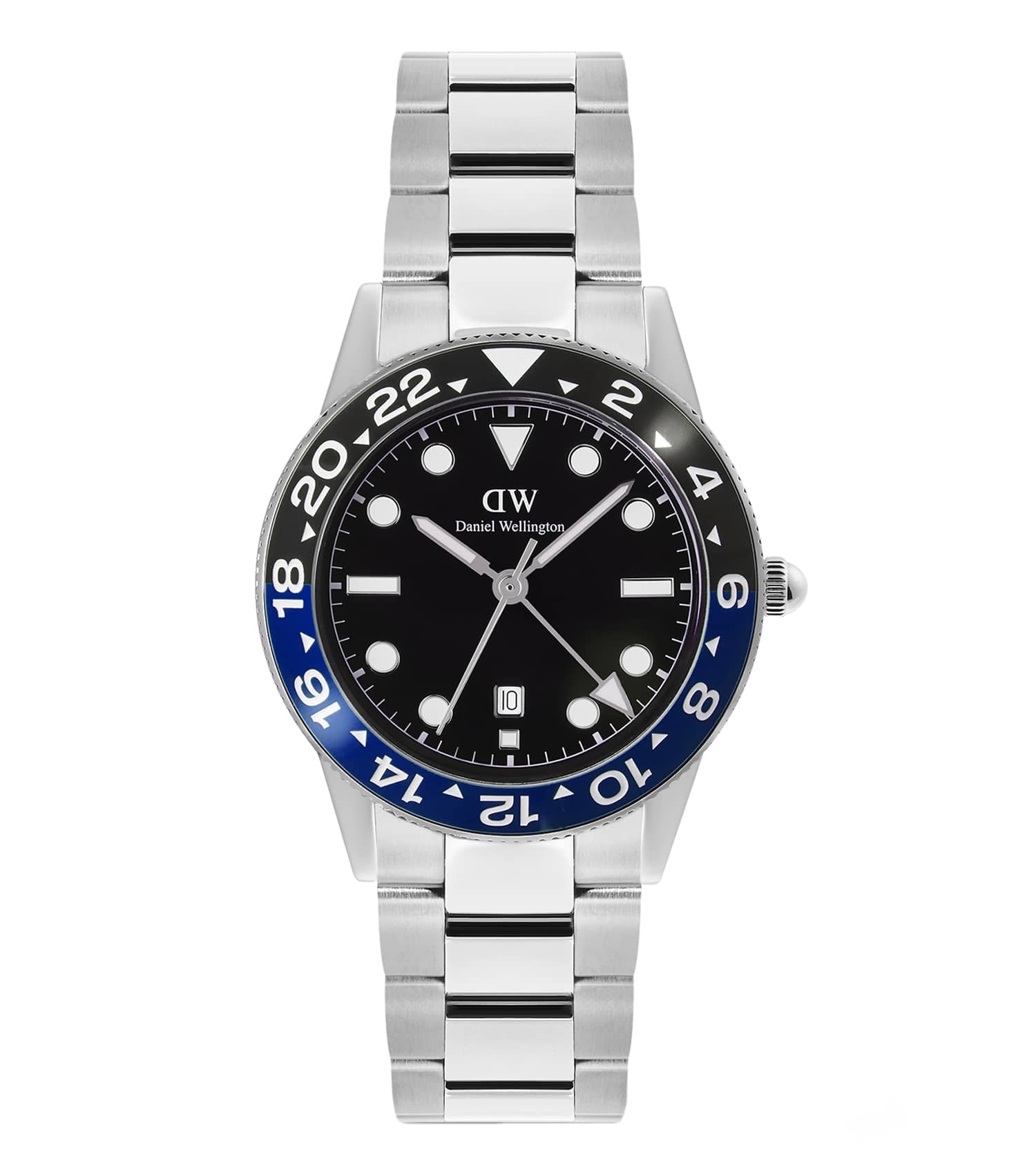 Iconic GMT Link Black Blue Ceramic Bezel Silver