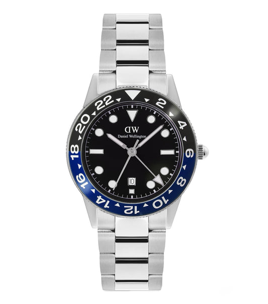 Iconic GMT Link Black Blue Ceramic Bezel Silver