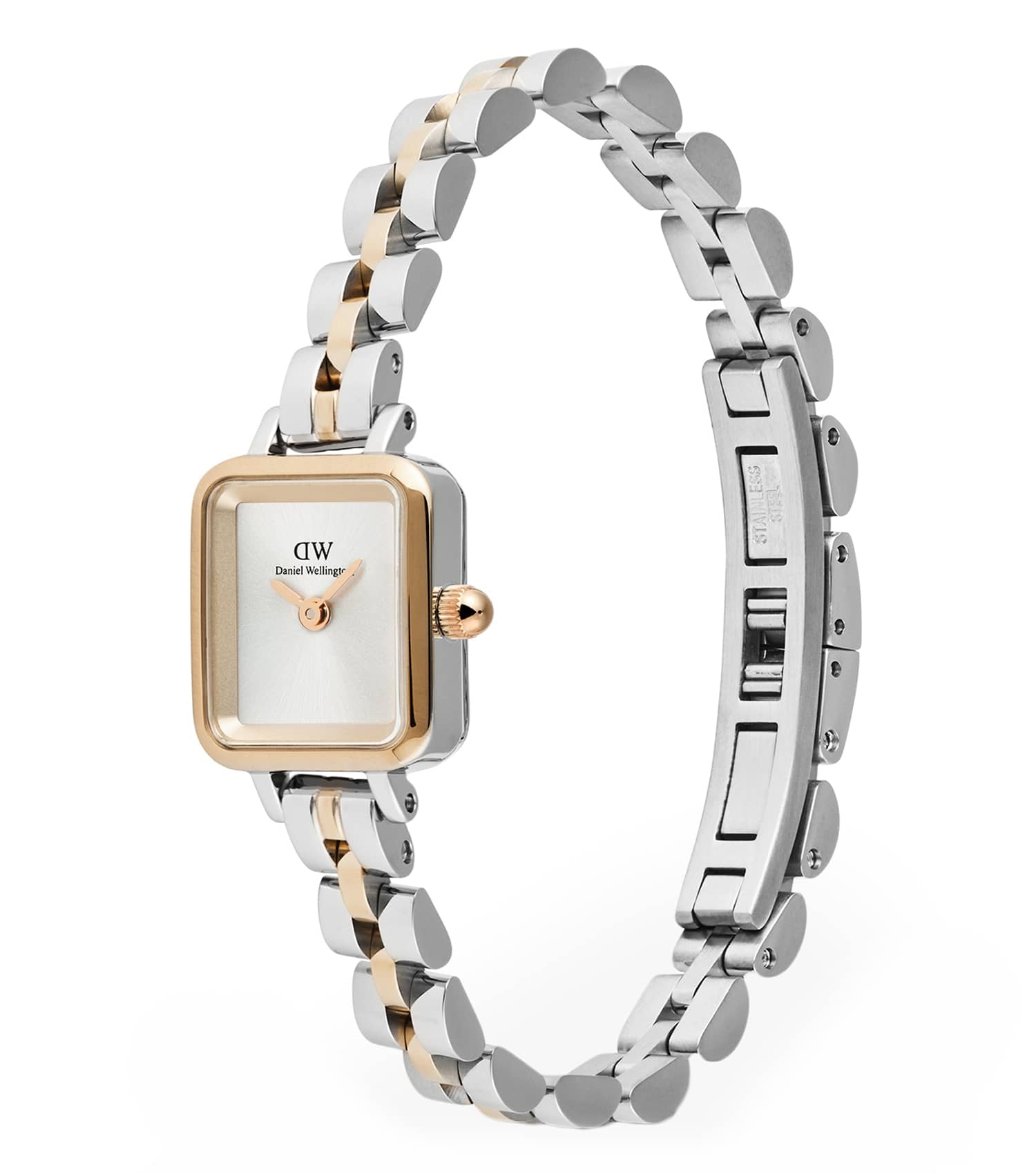 Quadro Mini 3-Link Two Tone Rose Gold