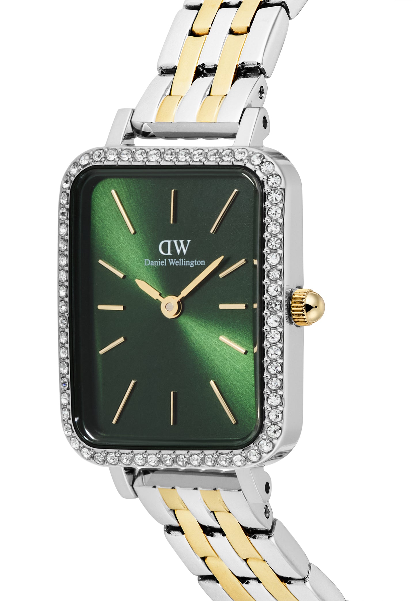 Quadro Lumine Bezel Emerald 20x26mm Sunray Dial