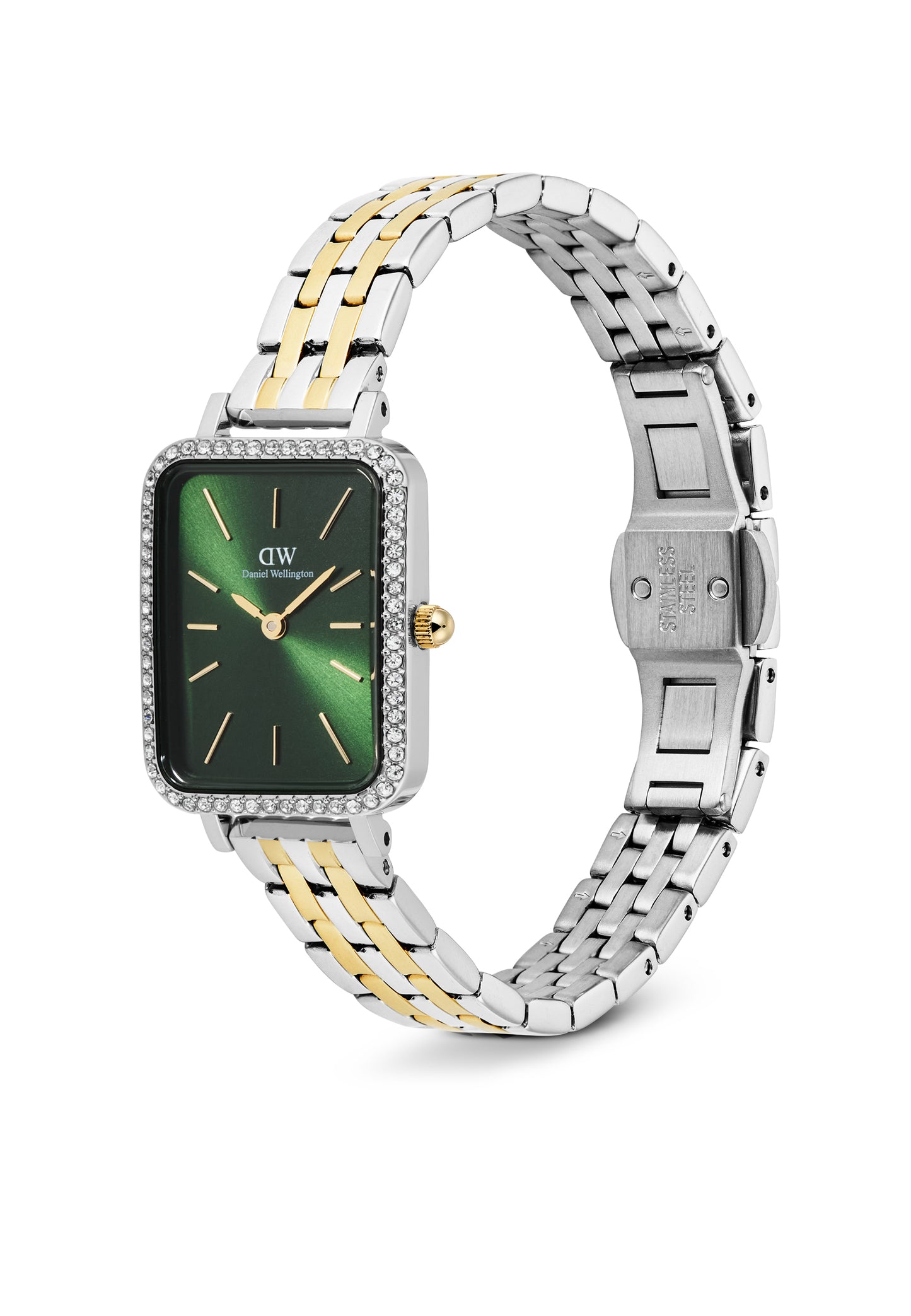 Quadro Lumine Bezel Emerald 20x26mm Sunray Dial