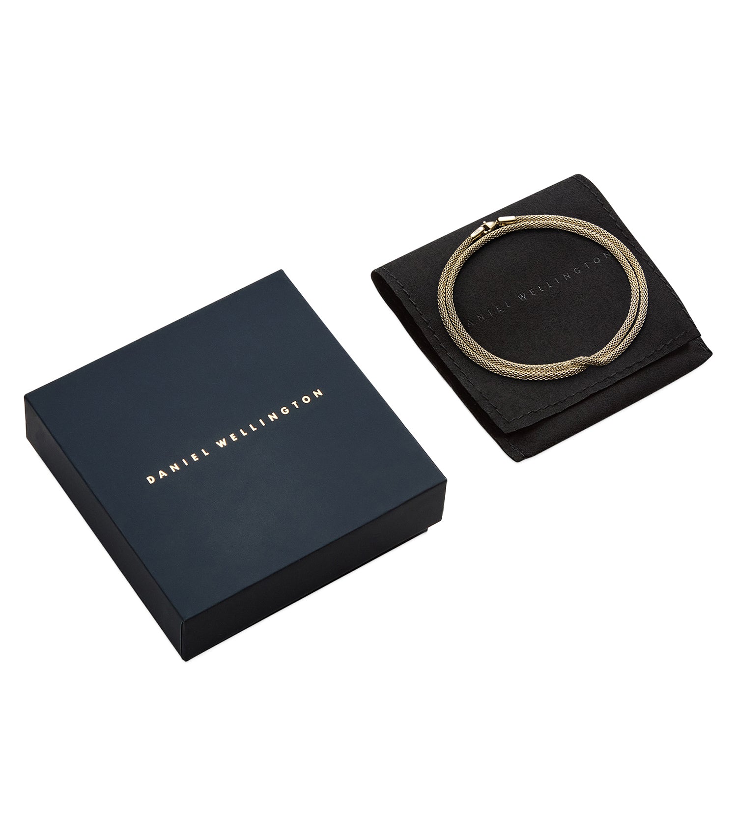 Tide Mesh Necklace Gold 2.8