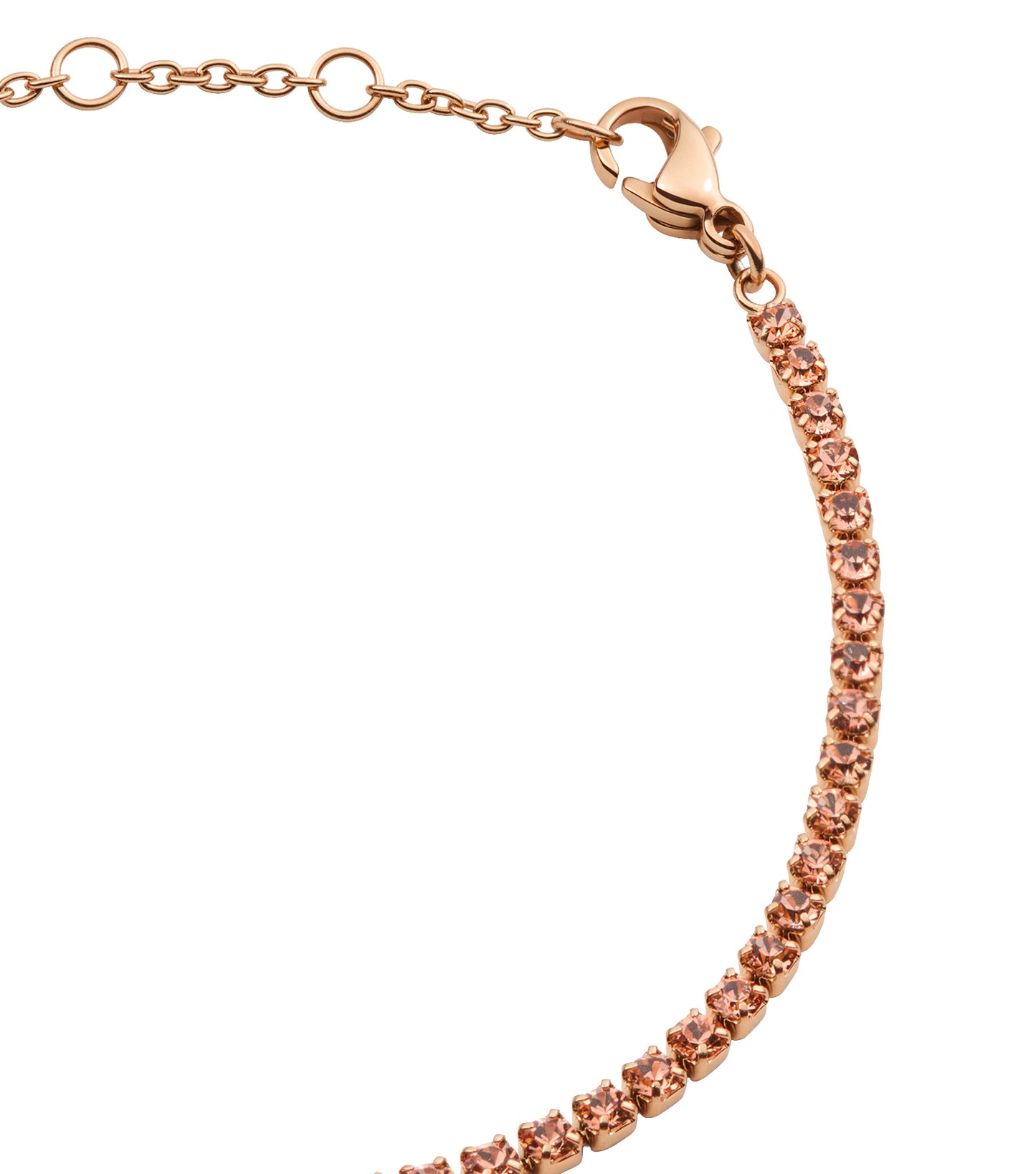 Classic Tennis Bracelet Apricot Rose Gold